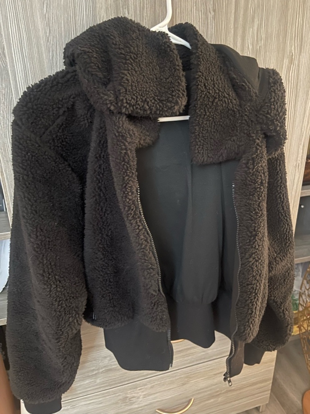 Cozy Black Sherpa Jacket - Women's Faux Shearling Coat